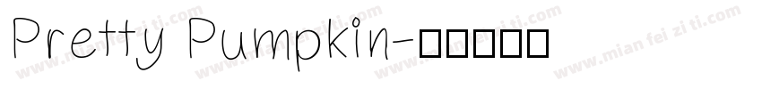 Pretty Pumpkin字体转换